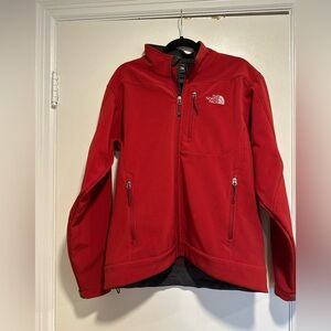 The North Face Mens Medium Apex Bionic Softshell Deep Red Full Zip Jacket.